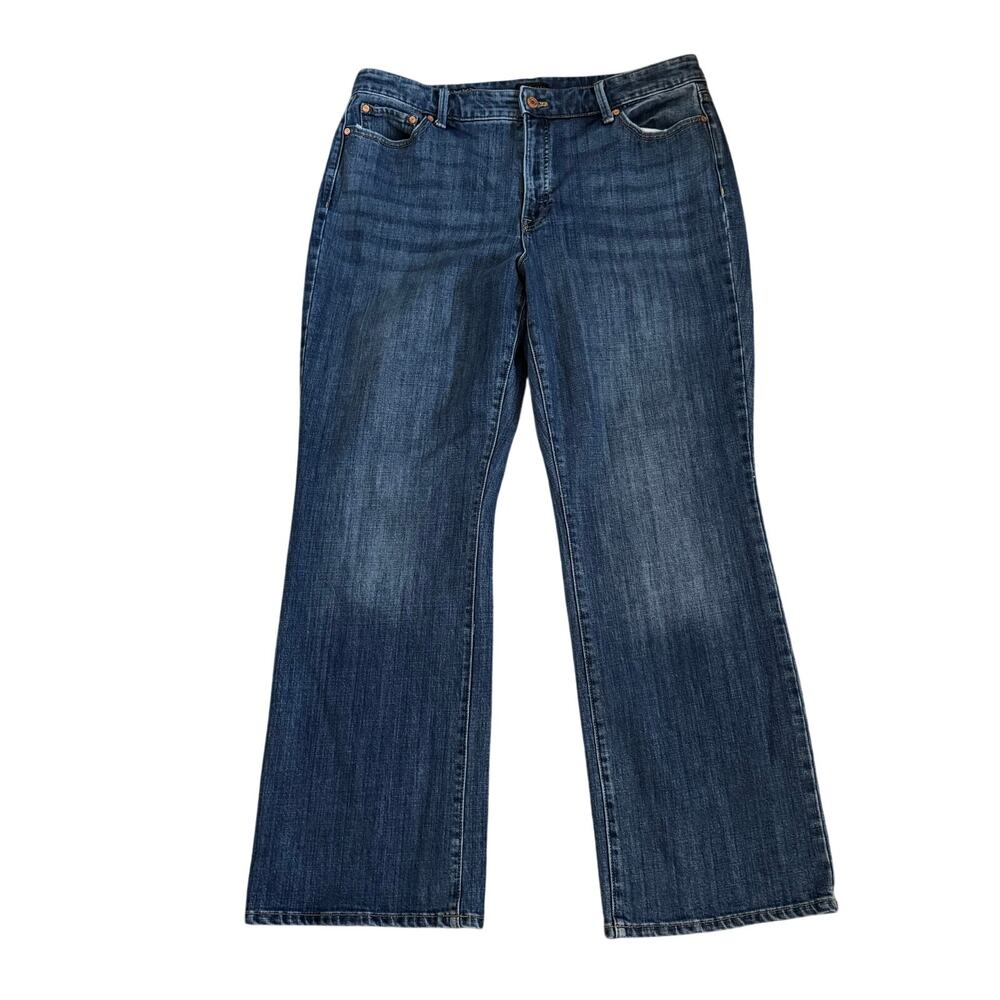 Talbots Jeans Womens Size 16 Curvy Barely Boot Blue Denim Classic Casual